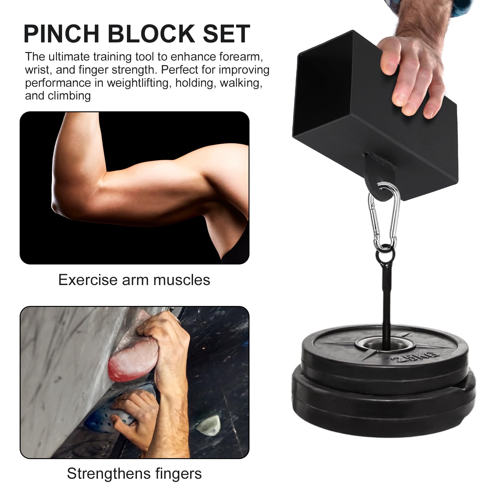 Amazon.co.jp: Pinch Block Grip Strength Set, Pinch Block Hand Grip